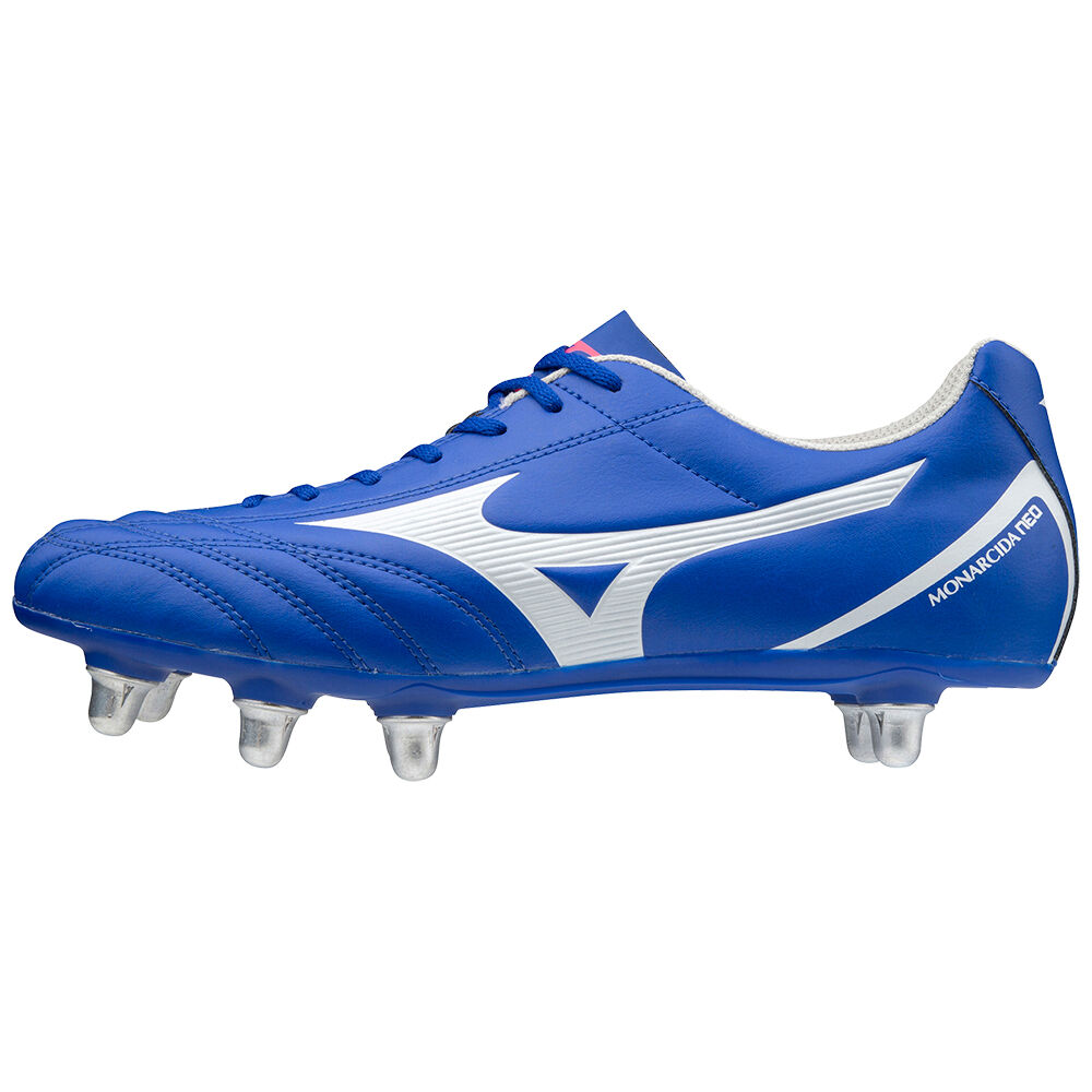 Zapatos de Rugby  Mizuno Monarcida Neo Rugby SI Hombre Azules/Blancas Baratas TYZK-94267